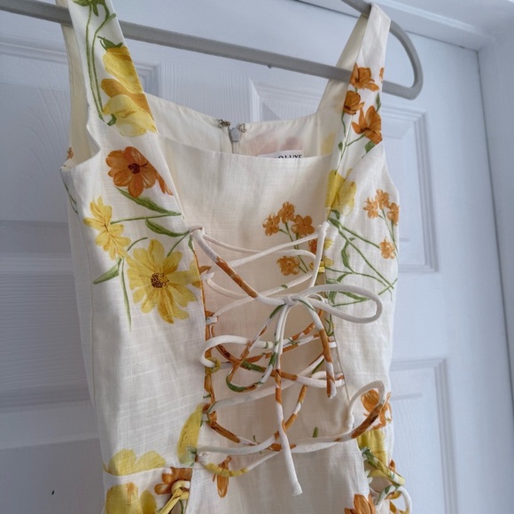 SABO Brea Floral Cotton Lace Up Mini Dress 2 - Picture 11 of 13